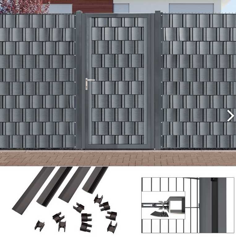 Sichtschutz-Klemmleiste für Doppelstabmattenzaun 8/6/8