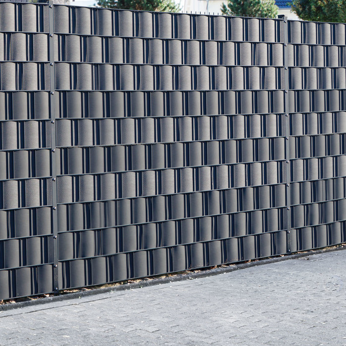 Sichtschutzstreifen 10 STK auf Rolle Anthrazitgrau